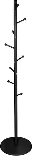 Cuier metalic 726081 negru Ø40x175cm 8 cârlige Cuier metalic 726081 negru Ø40x175cm 8 cârlige