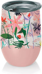 Chic Mic Flowers Glass Thermos Bottle 420ml Mar...