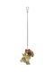 Hängendes Ornament Hund Polyresin Braun 8cm
