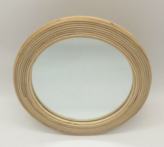 Дървено огледало 30x30см