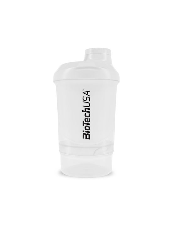 Biotech USA Wave+ Nano Plastic Protein Shaker 300ml Transparent