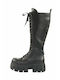 Leder Damenstiefel Schwarz