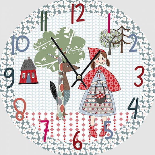 Colourbox Kids Παιδικό Ρολόι Τοίχου Ξύλινο 31εκ.