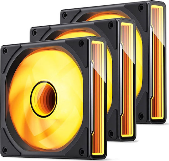 Jonsbo ZK-120B Case Fan (2400rpm / 65.26cfm) With RGB Lighting And 3-Pin / 4-Pin PWM Connection 3pcs