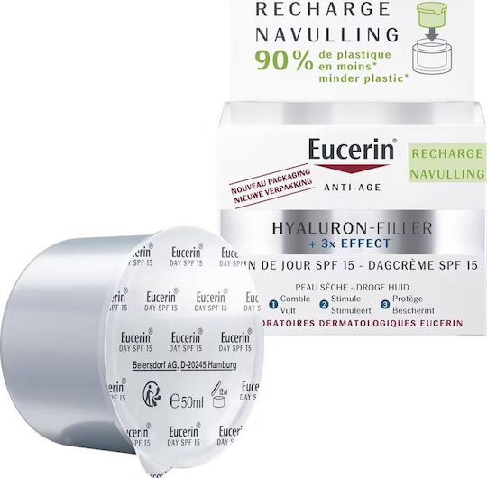 Eucerin Hyaluron-filler + 3x Effect Refill Αντιγηραντική Κρέμα Προσώπου Ημέρας με SPF15 50ml