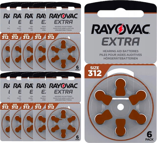 Rayovac Extra Advanced Батерии За Слухови Апарати 312 1.45V 60бр