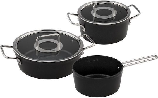 Fissler Adamant Set De Oale Din Aluminiu Negru 3 Piese