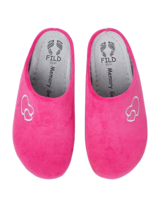 Anatomical Leather Women's Slippers Fuchsia