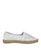 Women's Leather Espadrilles White
