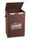 Sidirela E-4336-1 Fabric Laundry Basket with Cap 40x30x60cm Red