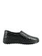 Leather Women's Moccasins in Black Color