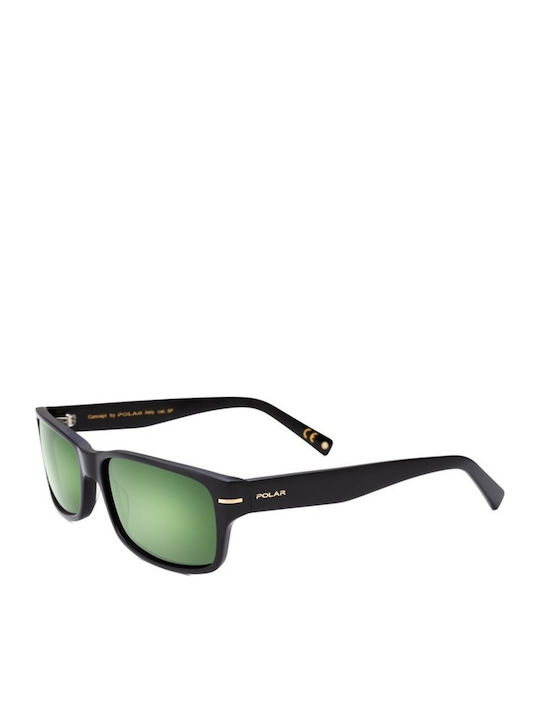 Polar Ochelari De Soare Pentru Bărbați Cu Ramă Neagră Din Plastic Și Lentile Polarized Verzi Gold170-C77G