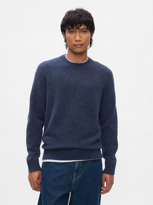 GAP Пуловер с дълъг ръкав Navy Heather