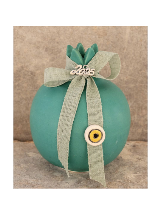 Handmade Ceramic Pomegranate Mint 11.5cm