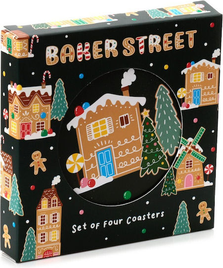 Комплект от коледни подложки Baker Street, 4 броя