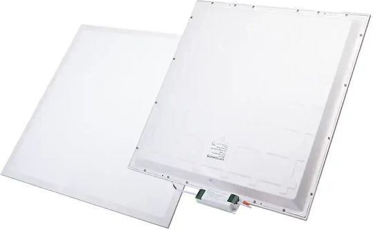 Metanor Square LED Panel 36W with Cool White Light 6000K 59.5x59.5cm