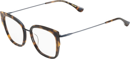 Woodys Barcelona Women's Metal Butterfly Brown Tortoise Prescription Eyeglass Frame Marion 02