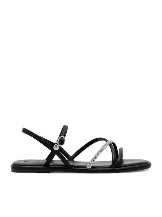 Nine West Women's Flat Sandals in Black Color