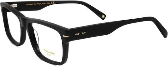 Polar Plastic Eyeglass Frame Black Gold 13 77
