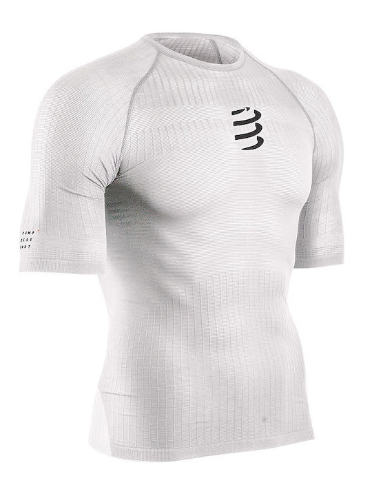 Compressport Ανδρική Ισοθερμική Κοντομάνικη Μπλούζα Λευκή