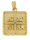 Kontopoulos Charm Talisman Constantin Cu Pietre Din Aur 9k Cu Zircon