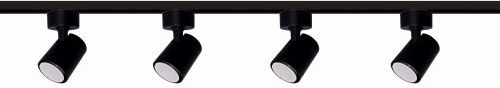 Light Prestige Spot mit 4 Lichtern und mit Fassung GU10 in Schwarz Farbe