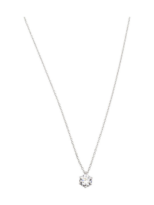 Savvas Design Halskette aus Weißgold 14K mit Zirkon