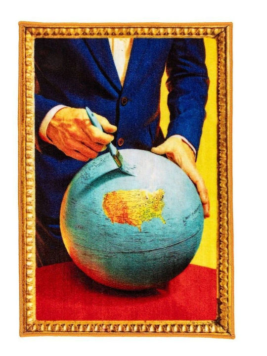 Seletti Entrance Mat Globe Multicolour 60x90cm