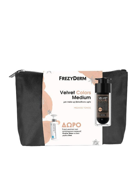Frezyderm Velvet Colors Σετ Μακιγιάζ για το Πρόσωπο με Νεσεσέρ Medium 3τμχ