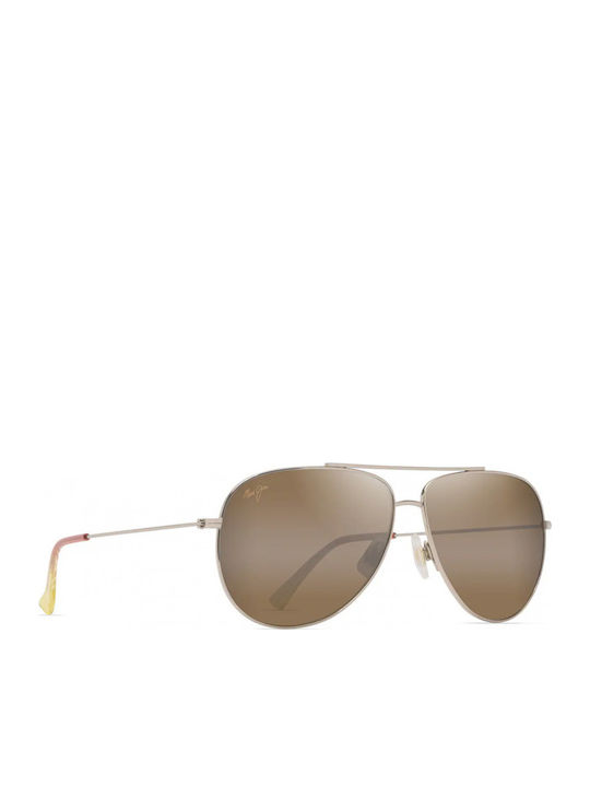 Maui Jim Men's Sunglasses with Silver Metal Fra...
