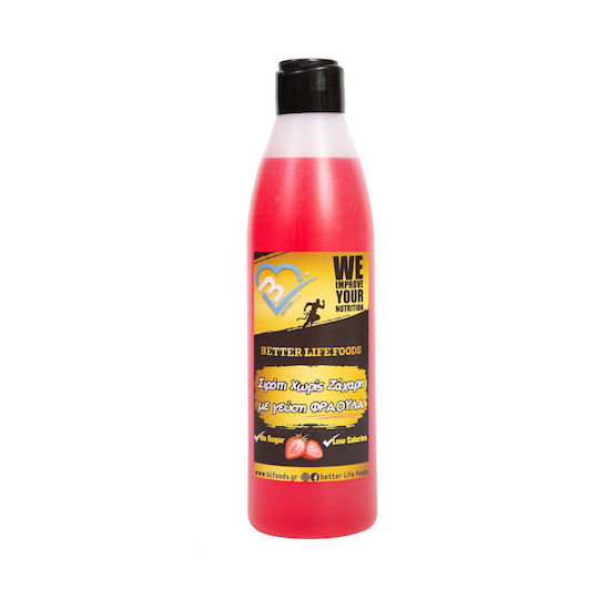 Sirop cu aromă de căpșuni Better Life fără zahăr 500g