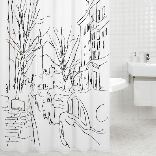 Dimitracas Citta Shower Curtain 180x180cm Rainbow Citta 02490.001