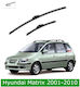 Front Wiper Blade Set Hyundai Matrix 2001-2010 550mm 400mm Bosch Aerotwin 3398000106 22" & 16" 2 Pieces