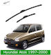 Front Wiper Blade Set Hyundai Atos 1997-2000 600mm 400mm Bosch Aerotwin 3398000107 24" & 16" 2 Pieces