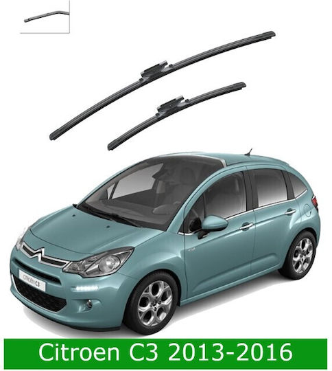 Front Wiper Blade Set Citroen C3 2013-2016 650mm 400mm Bosch Aerotwin 3398000115 26" & 16" 2 Pieces
