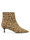 Leather Women's Ankle Boots with Medium Heel