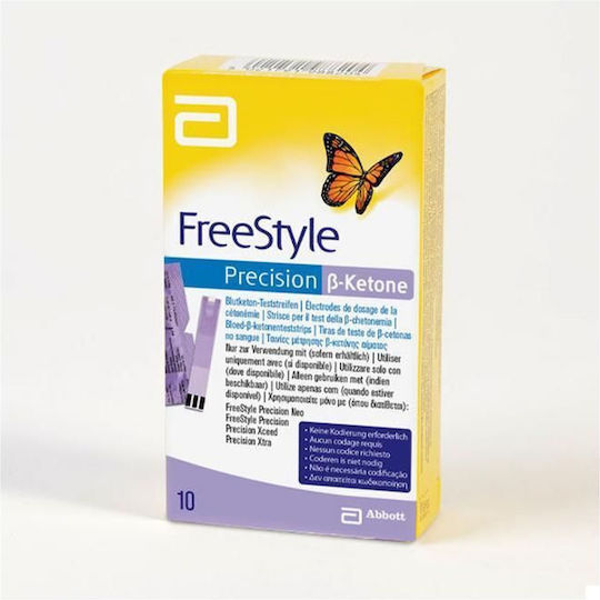 Abbott Freestyle Precision B Ketone Blood Glucose Test Strips 10pcs