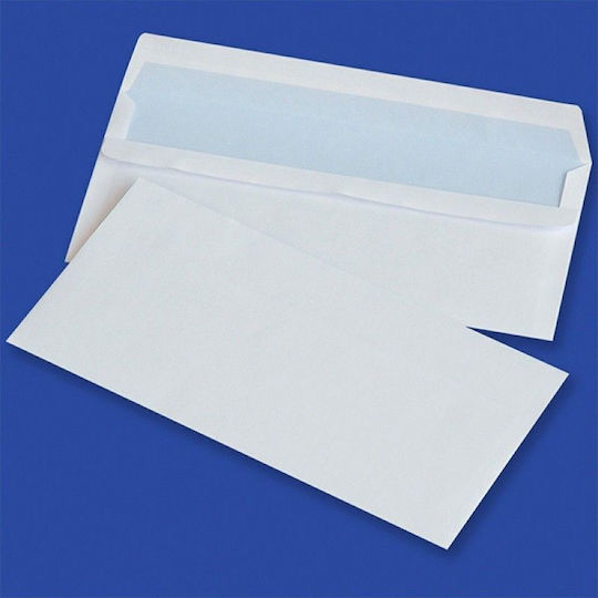 Office Products Set Umschläge Korrespondenz mit Aufkleber 50Stück 11x22cm in Weiß Farbe