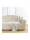 Douceur d'Intérieur Gestrickte Decke für die Couch 125x150cm Ecru