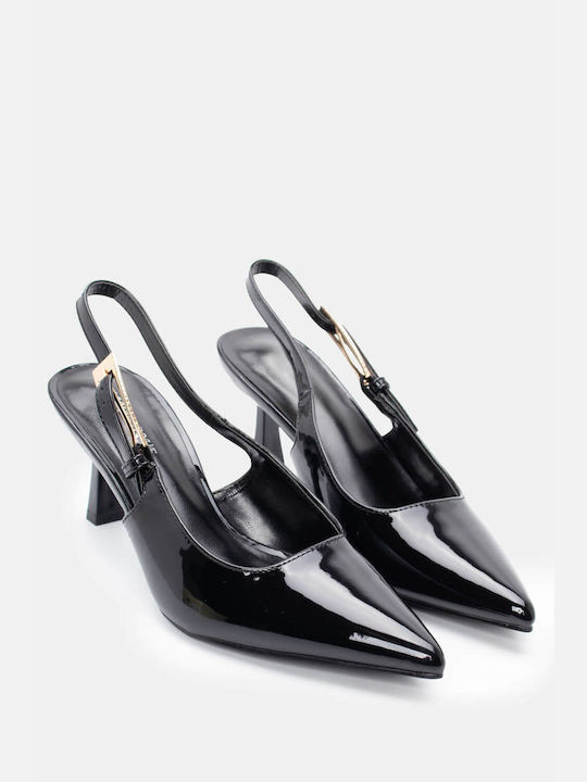 Luigi Pointed Toe Black Heels