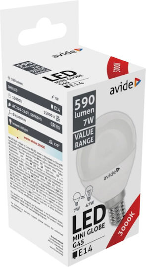 Jager LED Bulb 7W for Socket E14 and Shape G45 Warm White 590lm