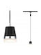 Pendant Light Black with Socket GU10