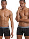Men's Boxers Black/GreyBlue Band 2Pack