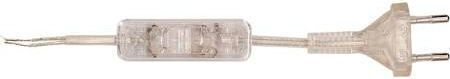 Zamel Καλώδιο Ρεύματος με Διατομή 2x0.5mm² Διάφανο 1m