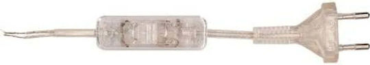 Zamel Netzkabel mit Durchmesser 2x0.5mm² Transparent 1m 1Stück
