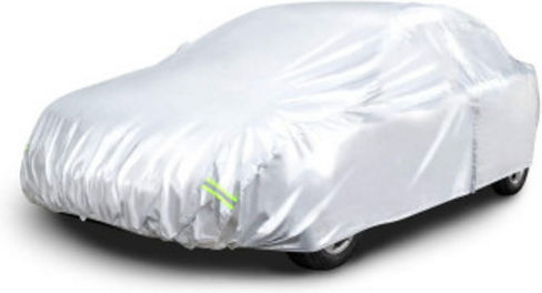 Husă Auto Premium Idealstore Protecție 4 Sezoane Material Extra Durabil Rezistent la Apă Zăpadă Soare Închidere cu Fermuar pe Partea Șoferului Material Interior Căptușit Compatibil SUV Van Dimensiuni 4.10x1.72x1.45m