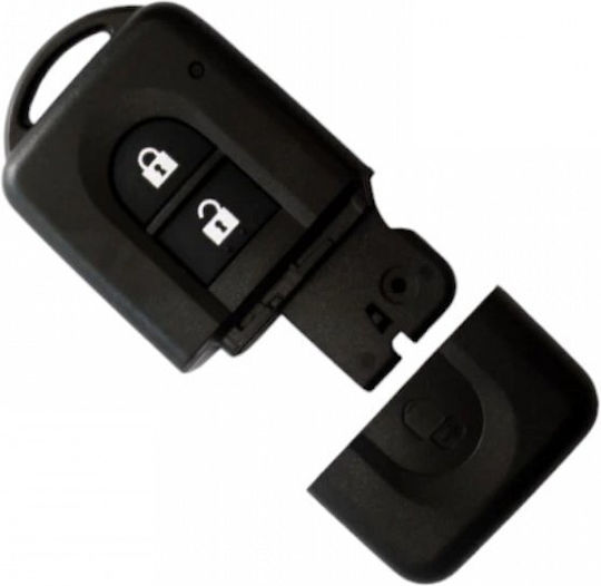 Carcasă telecomandă auto cu 2 butoane pentru Nissan