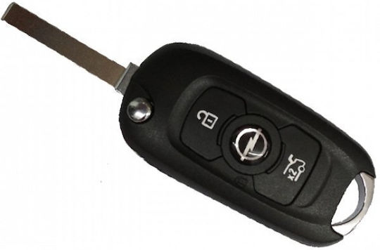Foldable Remote Control Shell with 3 Buttons Models for Opel