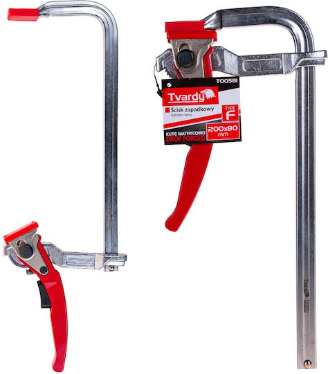 F-type Carpentry Clamp Ratchet 200 X 80 Mm Tvardy T00581