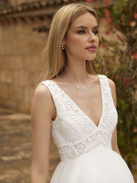 joy maxi dress ivory staud Shona Joy - Stratus Plunged Lace Panelled Maxi Dress - Ivory
